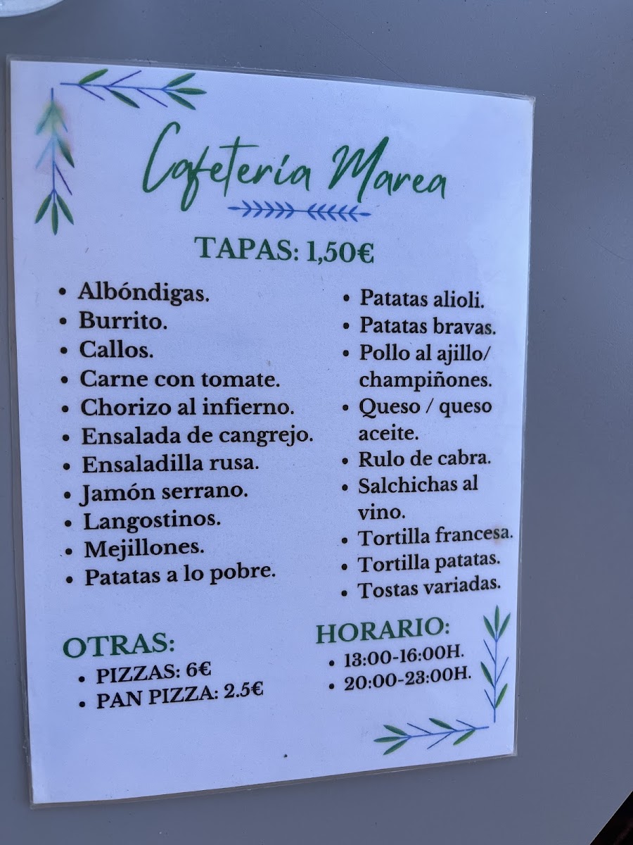 Menu Cafetería Marea-5